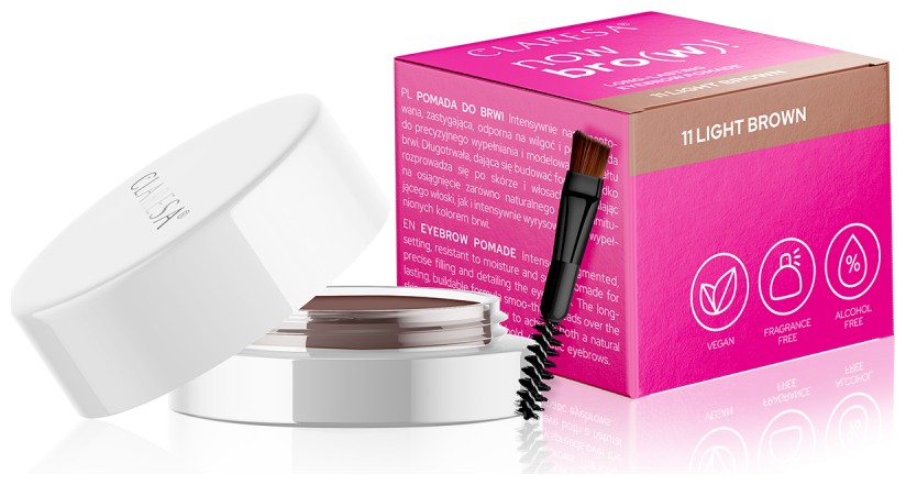 Claresa Now Bro(w)! Eyebrow Pomade No 11 Light Brown 4g
