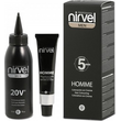 Καστανό σκούρο Ημι-μόνιμη κρέμα βαφή για την κάλυψη των γκρίζων Nirvel Pprofessional Home Hair Coloring Cream 30 ml