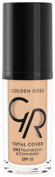 GOLDEN ROSE TOTAL COVER 2in1 Foundation & Concealer No2 30ml