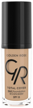 GOLDEN ROSE TOTAL COVER 2in1 Foundation & Concealer No6 30ml