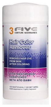 Farcom 3Five Hair Color Remover Wet Wipes Υγρά Μαντηλάκια Καθαρισμού 100τμχ.