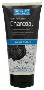 Beauty Formulas Charcoal Facial Scrub προσώπου με ενεργό άνθρακα 150ml