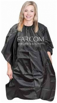 Farcom Professional Μπέρτα Κουρέματος Με Λάστιχο Σε Μαύρο Χρώμα​