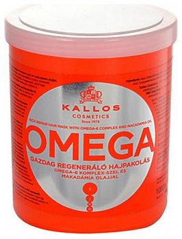 Kallos Omega Hair Μask 1000ml Με Macadamia Οil Για Αναδόμηση & Για Μαλλιά Με Ψαλίδα