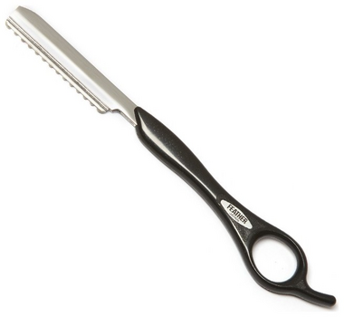 Feather styling razor straight lenght black 158mm -Ξυράφι από Ανοξείδωτο Ατσάλι