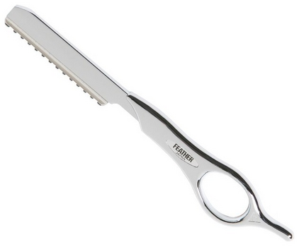 Feather styling razor straight lenght silver 158mm -Ξυράφι από Ανοξείδωτο Ατσάλι