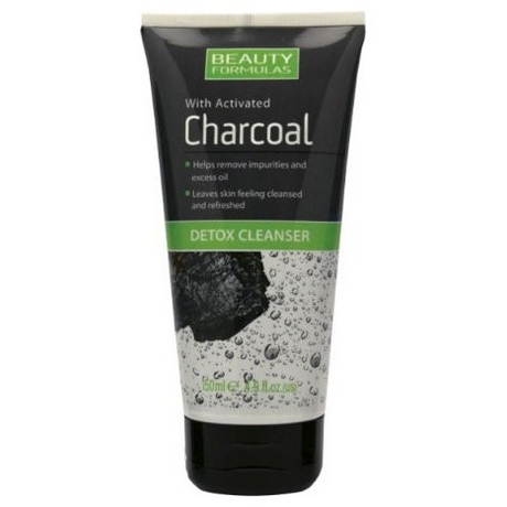Beauty Formulas Charcoal Detox Cleanser 150ml Υγρό καθαρισμού προσώπου με ενεργό άνθρακα
