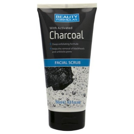 Beauty Formulas Charcoal Facial Scrub προσώπου με ενεργό άνθρακα 150ml