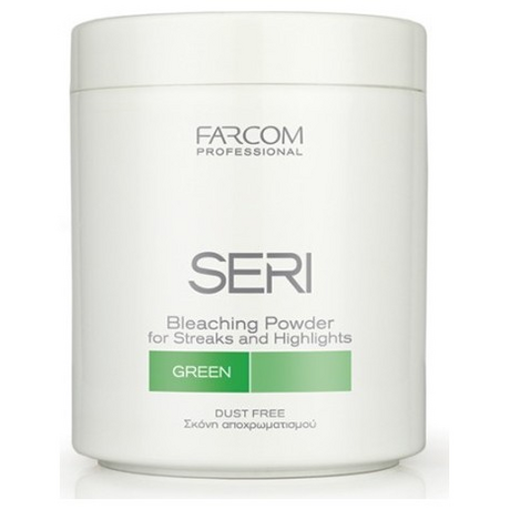 Farcom Professional Seri Σκόνη Αποχρωματισμού Green 500gr Για Ντεκαπάζ, Μες & Ανταύγειες με Μέντα