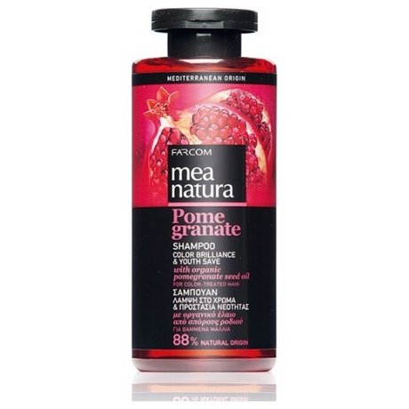 Mea Natura Pomegranate Σαμπουάν Λάμψη στο Χρώμα & Προστασία Νεότητας με Ρόδι 300ml