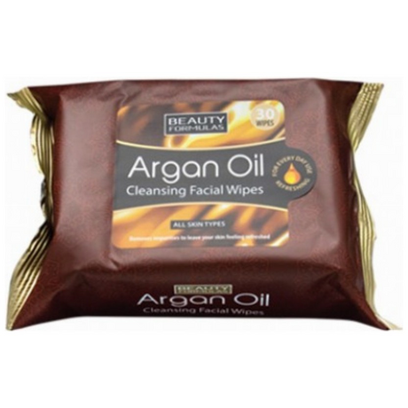 Beauty Formulas Argan Oil Μαντηλάκια Καθαρισμού Προσώπου 30 τεμαχίων