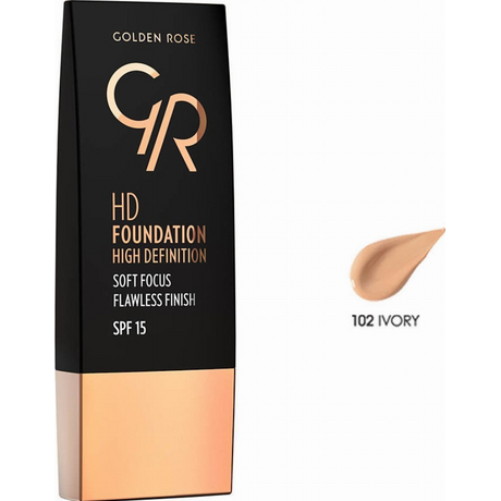 Golden Rose HD Foundation 30ml 102