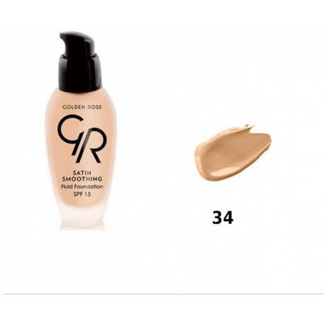 Golden Rose Υγρό Make up Satin Smoothing Fluid Foundation No 34