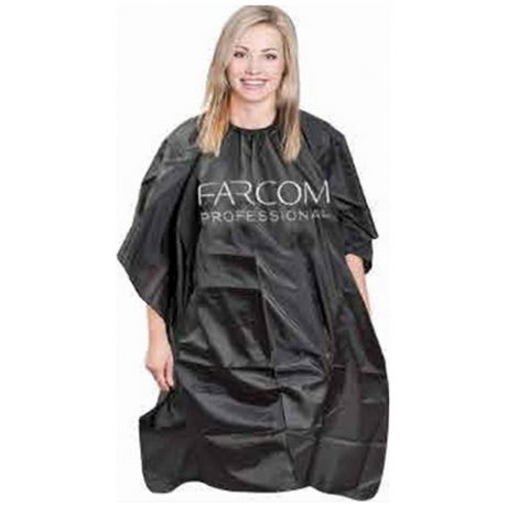 Farcom Professional Μπέρτα Κουρέματος Με Λάστιχο Σε Μαύρο Χρώμα​