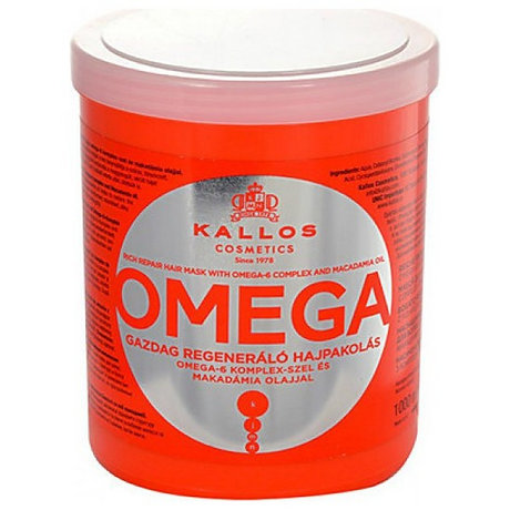 Kallos Omega Hair Μask 1000ml Με Macadamia Οil Για Αναδόμηση & Για Μαλλιά Με Ψαλίδα