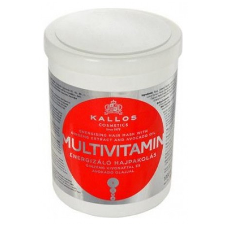 Kallos Multivitamin Mask 1000ml Μάσκα Με Πολυβιταμίνες Για Βαμμένα & Ταλαιπωρημένα Μαλλιά