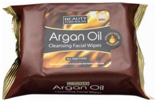 Beauty Formulas Argan Oil Μαντηλάκια Καθαρισμού Προσώπου 30 τεμαχίων