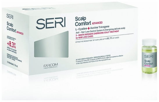 Farcom Professional Seri Scalp Comfort Advanced 12x10ml Aμπούλες Για Περιπτώσεις Τριχόπτωσης