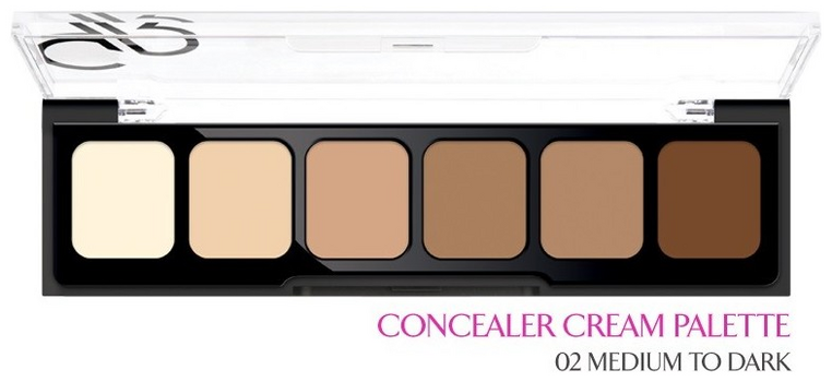 Golden Rose Concealer Cream Palette 02 Medium to Dark - Παλέτα Κονσίλερ σκούρα 12 gr
